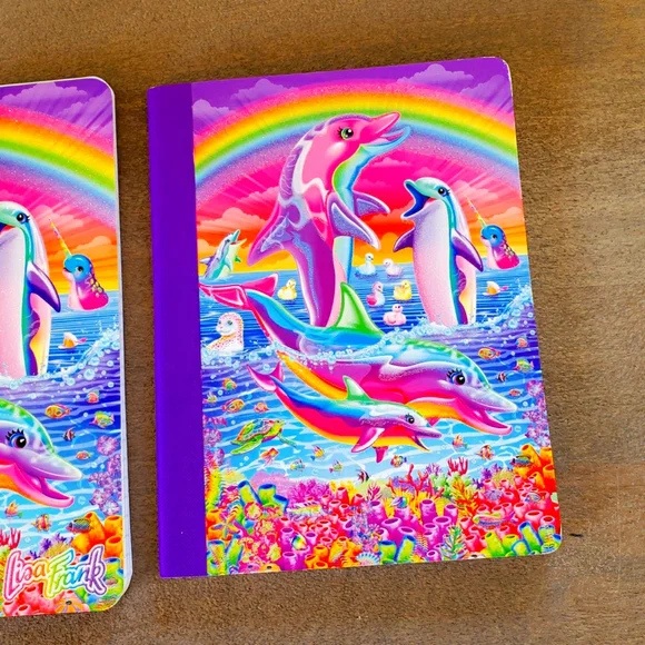 Lisa frank notebook set spiral and composition NEW retro glitter - Picture 3 of 8